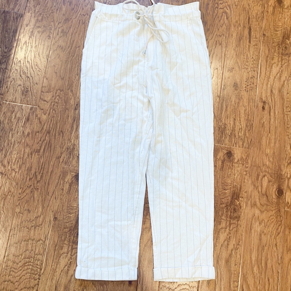 White striped pants, urban outfitters